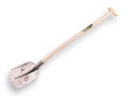 Digging shovel ABC 1/4 00, hardened and polished, with ATLAS gooseneck shovel handle 90 cm strongly bent