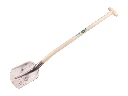 Digging shovel ABC 1/4 00, hardened and polished, with ATLAS gooseneck shovel handle 90 cm strongly bent