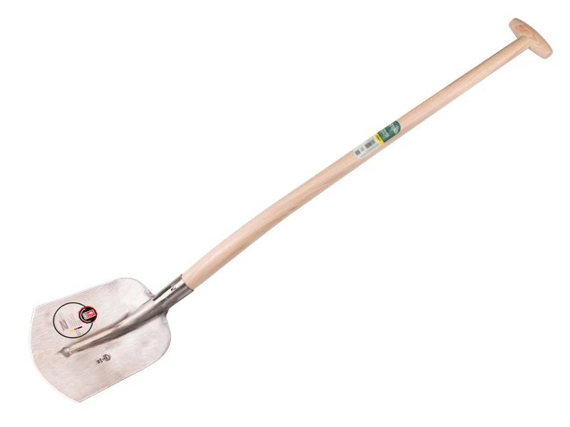 [705233] Scoop Shovel ABC 1/2 00, hardened and polished, with ATLAS Gooseneck Shovel Handle 100 cm strongly bent