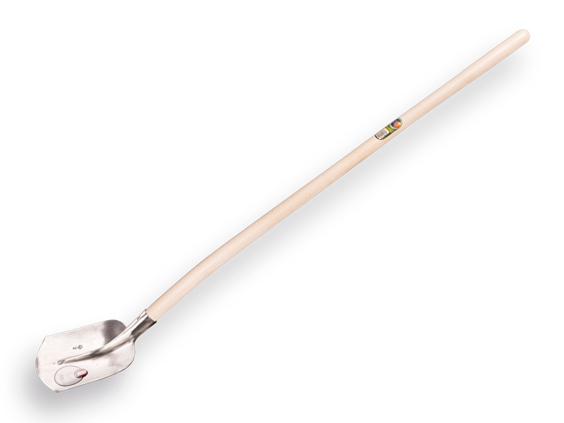 Scoop shovel ABC 1/2 00, hardened and polished, with ATLAS shovel handle 130 cm bent