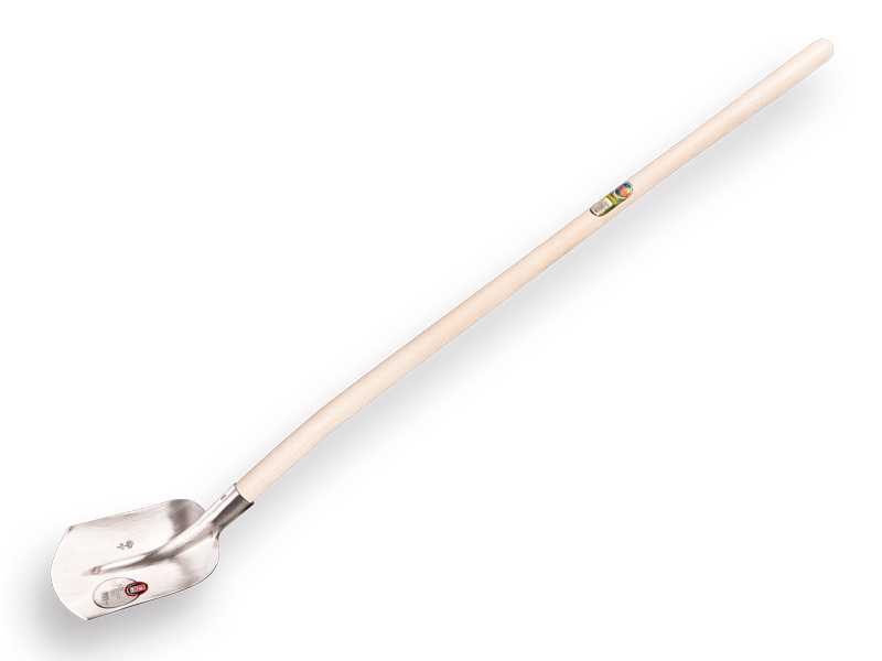 Scoop Shovel ABC 1/2 0, hardened and polished, with ATLAS shovel handle 130 cm bent, FSC 100%