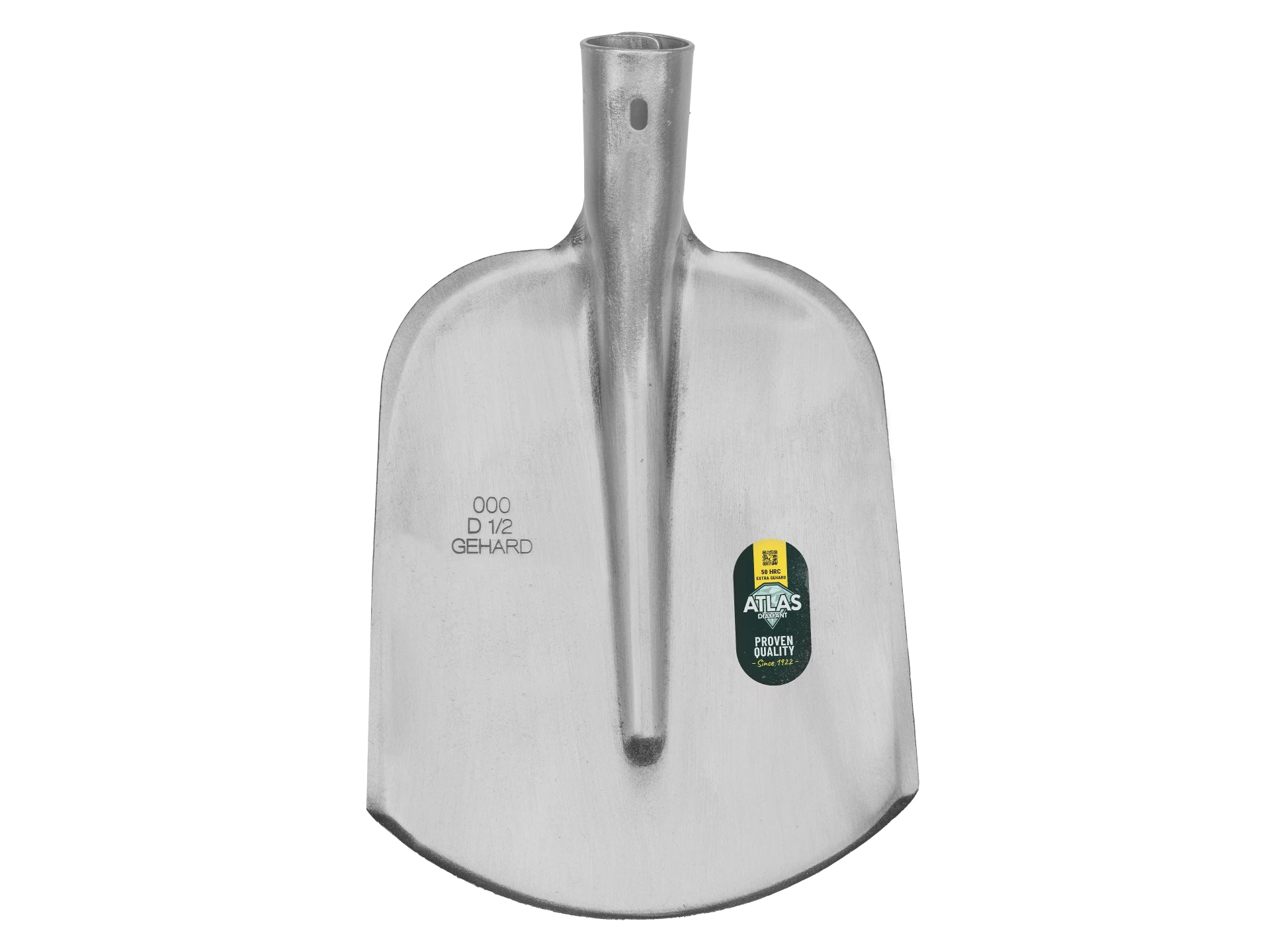 Pelle de paveur ATLAS DIAMANT 1/2 000 trempé, brut poli, sans manche