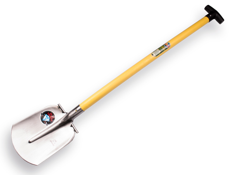 [735408] Digging shovel ATLAS DIAMANT 1/4 000 hardened, polished, round treads, with FIBERGLASS shovel handle 95 cm