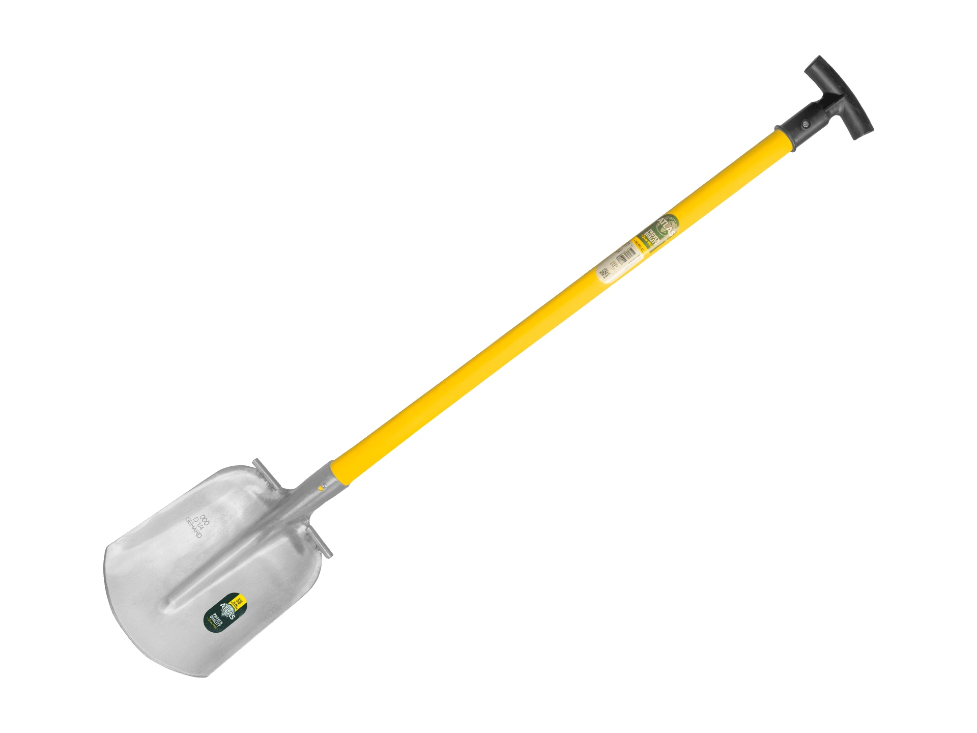 [735408] Steekbats ATLAS DIAMANT 1/4 000 gehard, gepolijst, RONDE OPSTAP, met FIBERGLAS schopsteel 95 cm