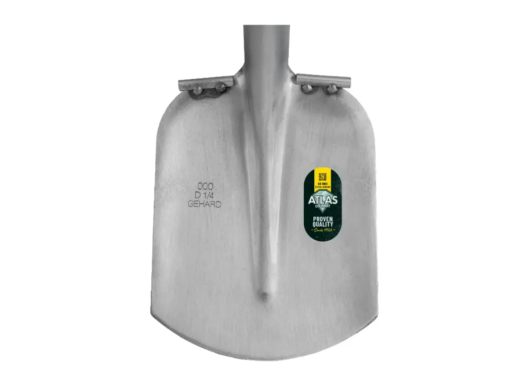 [735410] Digging shovel ATLAS DIAMANT 1/4 000 hardened, bright polished, round treads, without handle
