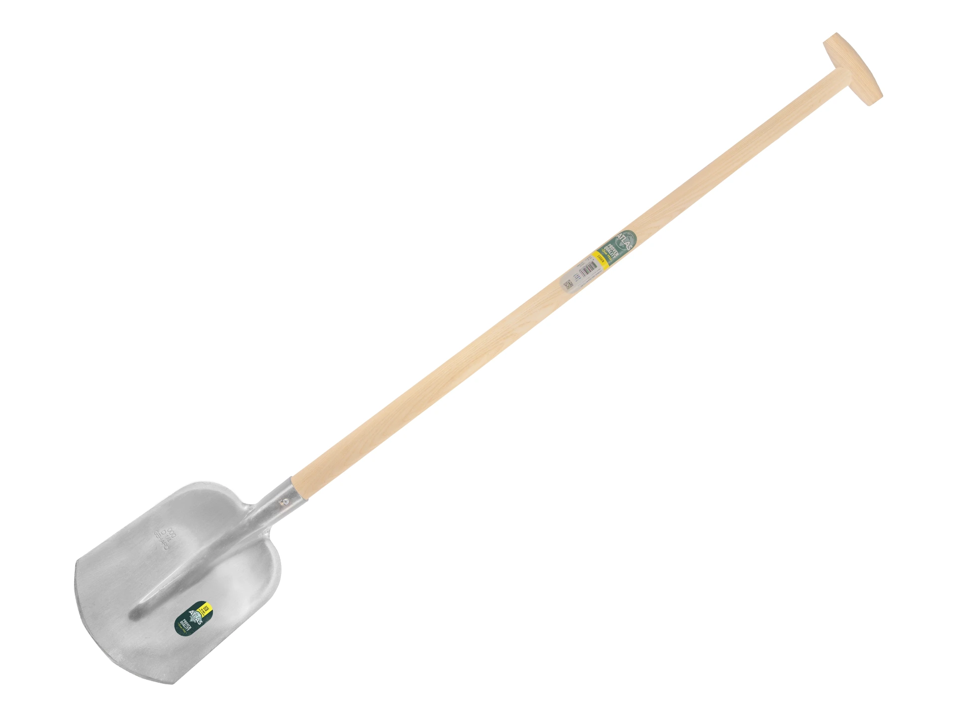 [735473] Digging shovel ATLAS DIAMANT 1/4 000 hardened, polished, with ATLAS gooseneck shovel handle 110 cm double bent