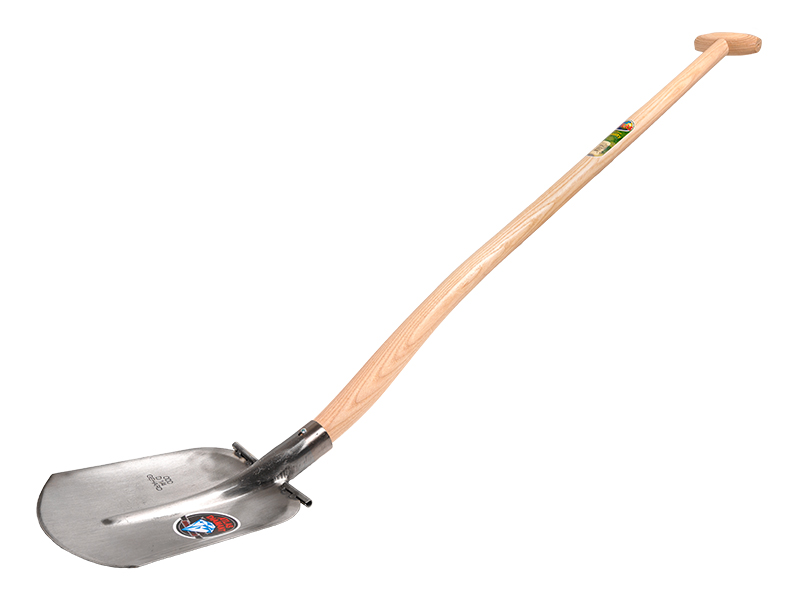 [735475] Pelle ATLAS DIAMANT 1/4 000 trempé, poli, repose pieds ronds, avec manche de pelle à col de cygne 110 cm doublement courbé