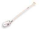 Digging shovel ATLAS DIAMOND 1/4 00, hardened and polished, with ATLAS shovel handle 110 cm bent, FSC 100%