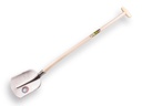 Digging shovel ATLAS DIAMOND 1/4 00 hardened, polished, with ATLAS gooseneck shovel handle 110 cm strongly bent