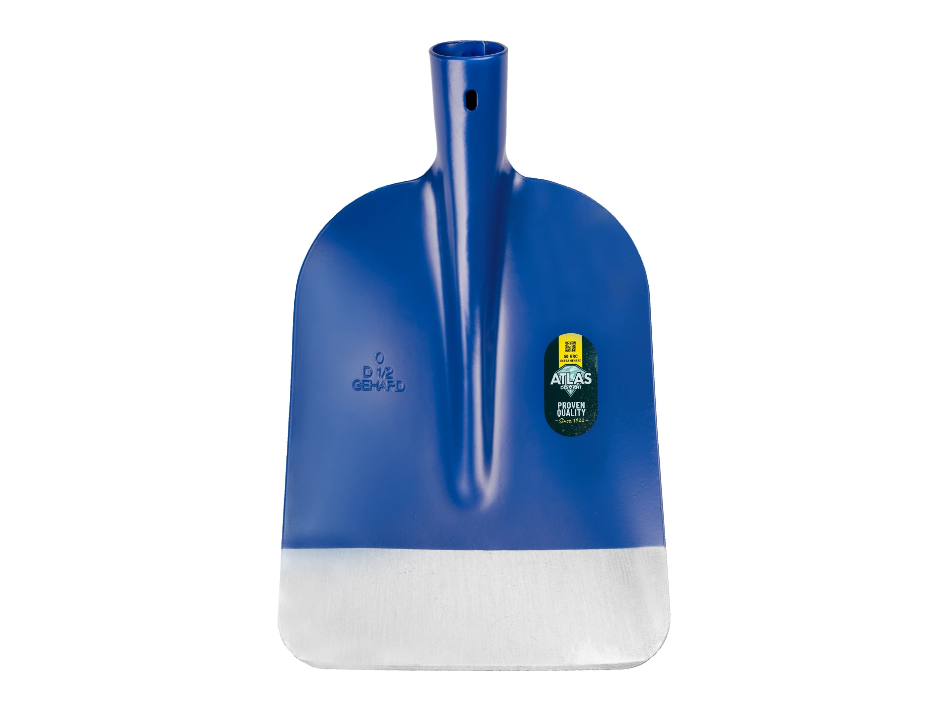 [755700] Betonschaufel ATLAS DIAMANT 1/2 0 blau, gehärtet und poliert, abgerundet, ohne Stiel