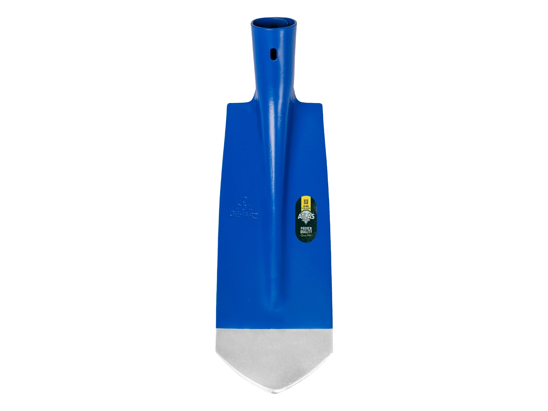 Kabelschop ATLAS DIAMANT 11,5 cm 3/4 blauw, onderkant spits, gehard en gepolijst, zonder steel