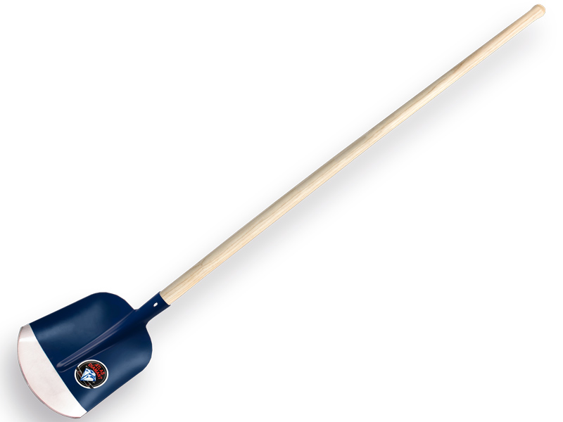 [770576] Holländer Sandschaufel ATLAS DIAMANT 3/4 2 blau, gehärtet und poliert, mit ATLAS Schaufelstiel 130 cm gebogen, FSC 100%