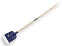 ATLAS DIAMANT Betonschaufel ½ O, Blau und POLIERT mit ATLAS Langstiel gebogen 130 cm, 