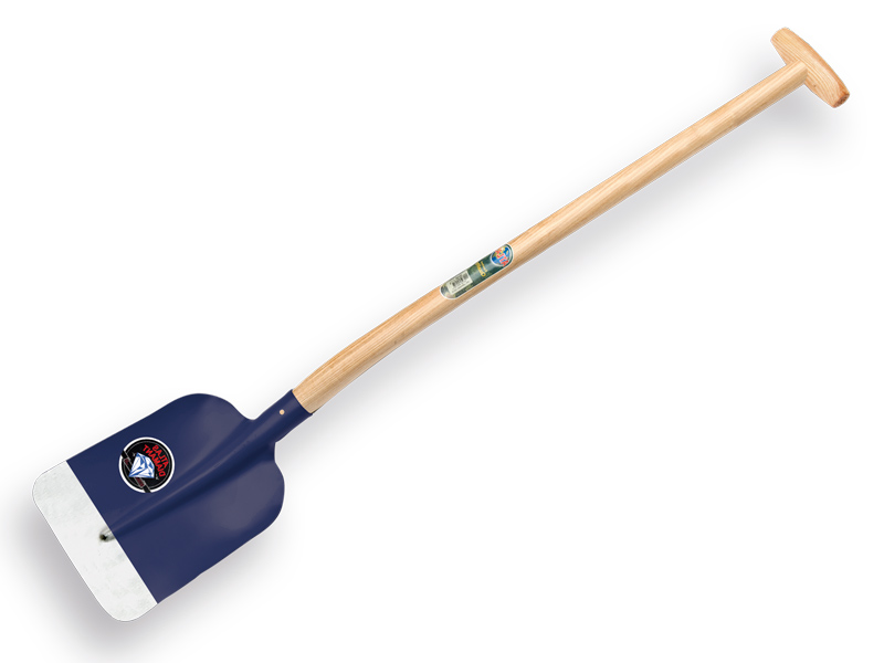 [770598] Concrete shovel ATLAS DIAMANT 1/2 0 blue rounded, with ATLAS gooseneck shovel handle 110 cm double bent
