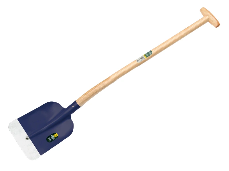 [770598] Concrete shovel ATLAS DIAMANT 1/2 0 blue rounded, with ATLAS gooseneck shovel handle 110 cm double bent