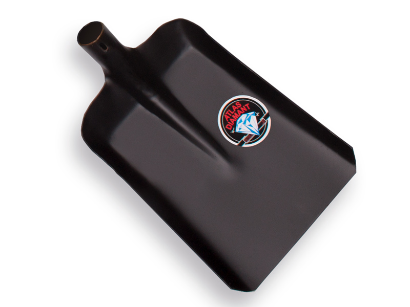 Stable shovel ATLAS no. 6 clear lacquered, 27 x 35 cm, without handle