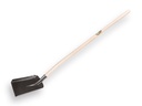 Stable shovel ATLAS no. 5 blank lacquered, 26 x 34 cm, with ATLAS shovel handle 130 cm bent, FSC 100%