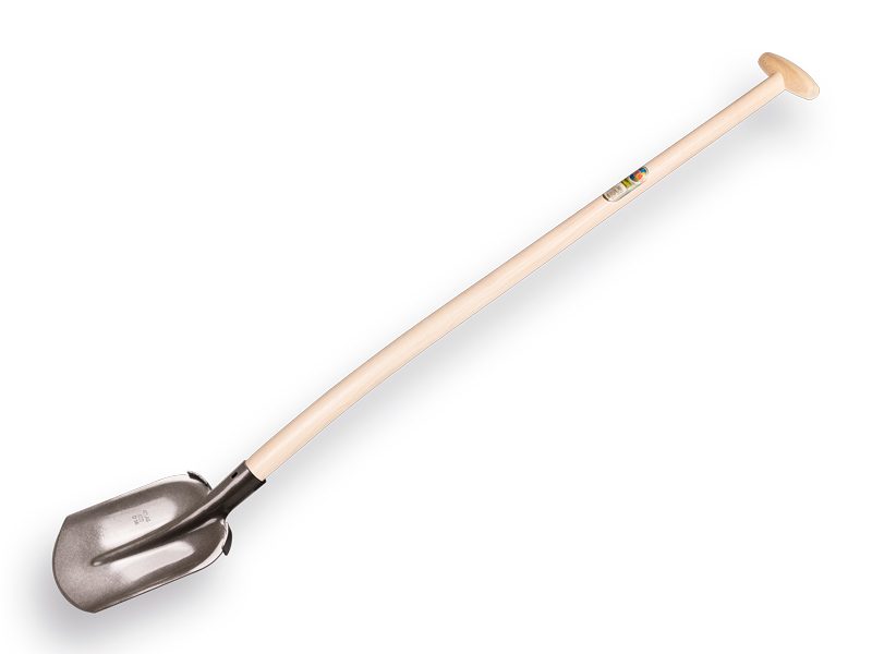 [780530] Flachrandschaufel ATLAS 1/4 000 gehärtet, flacher Tritt, mit ATLAS Schaufelstiel 110 cm gebogen