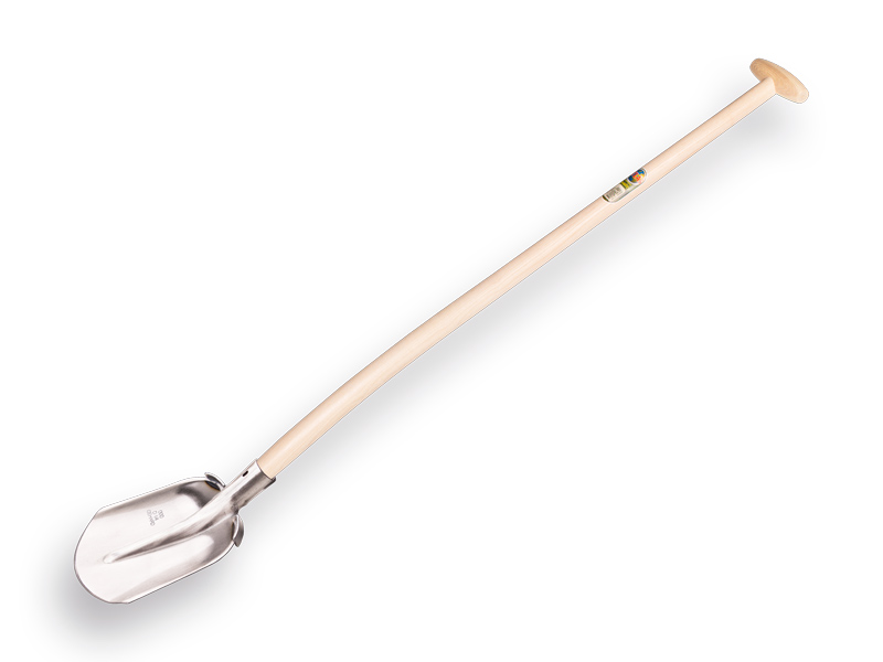 [780860] Digging shovel ATLAS DIAMANT 1/4 000, hardened and polished, flat step, with ATLAS shovel handle 110 cm bent