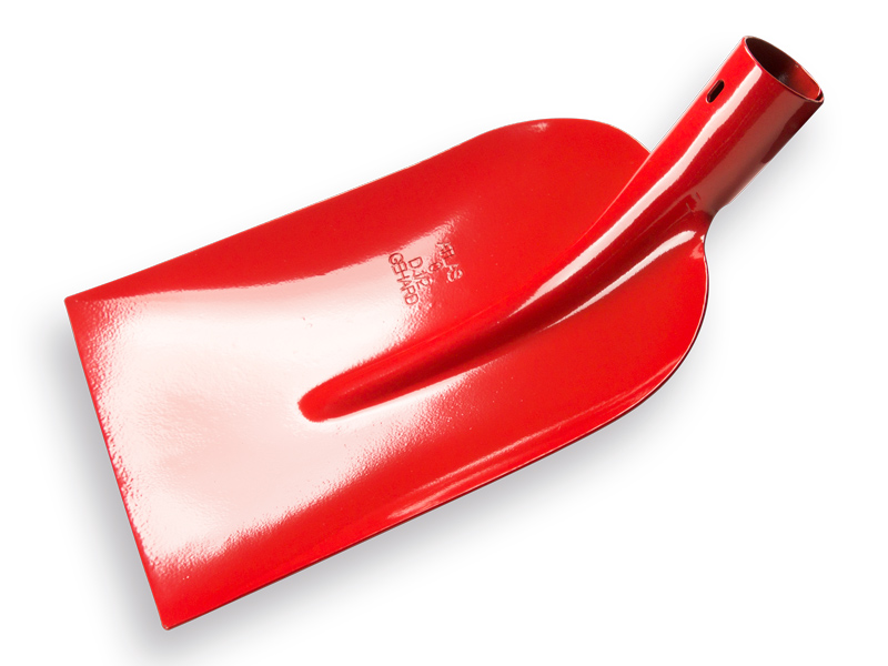 ATLAS Betonschaufel ½ O gehärtet, ROT pulverbeschichtet