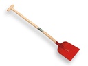 Betonschop ATLAS 1/2 0 rood, extra gehard, met ATLAS schopsteel 100 cm gebogen