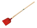 Betonschaufel ATLAS 1/2 0 rot, extra gehärtet, mit ATLAS Schaufelstiel 130 cm gebogen, FSC 100%