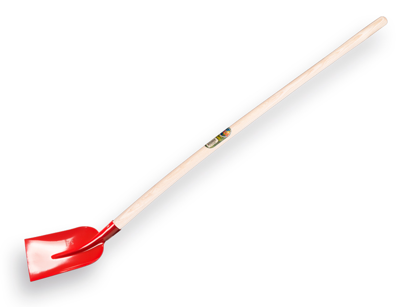 [780968] Pelle à béton ATLAS 1/2 0 rouge, extra trempé, avec PE manche de pelle 130 cm courbé