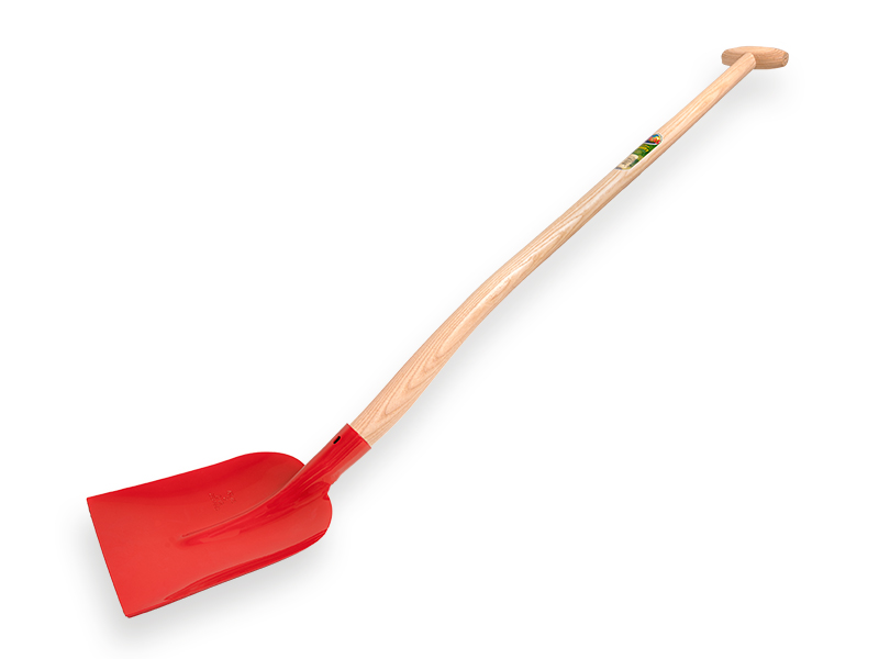 Betonschop ATLAS 1/2 0 rood, extra gehard, met ATLAS Blijhamsteel 110 cm dubbel gebogen