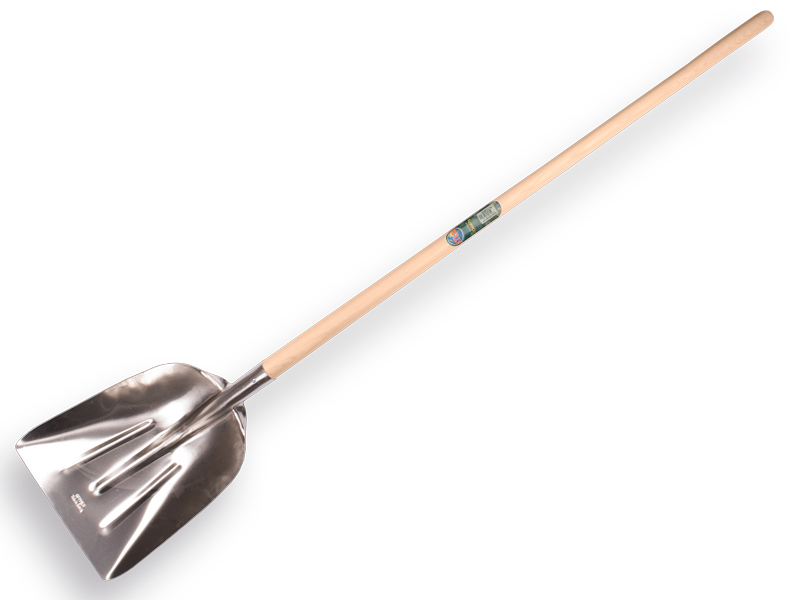 Grain shovel OFFNER aluminium without wear strip, with ATLAS shovel handle 130 cm, FSC 100%