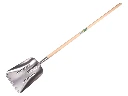 Grain shovel ATLAS Swedish model, aluminium with wear strip, 33 x 43 cm, with ATLAS handle 130 cm, FSC 100%