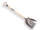 Grain shovel OFFNER aluminium with wear strip and ATLAS metal D-handle 95 cm bent
