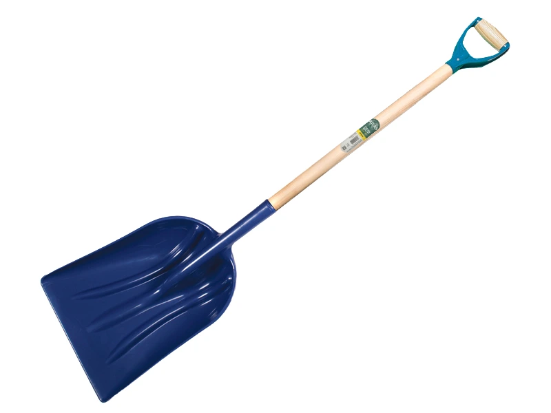 [790191] Grain Shovel - Snow Shovel ATLAS plastic, with straight ash wood plastic D-handle 95 cm, FSC 100%