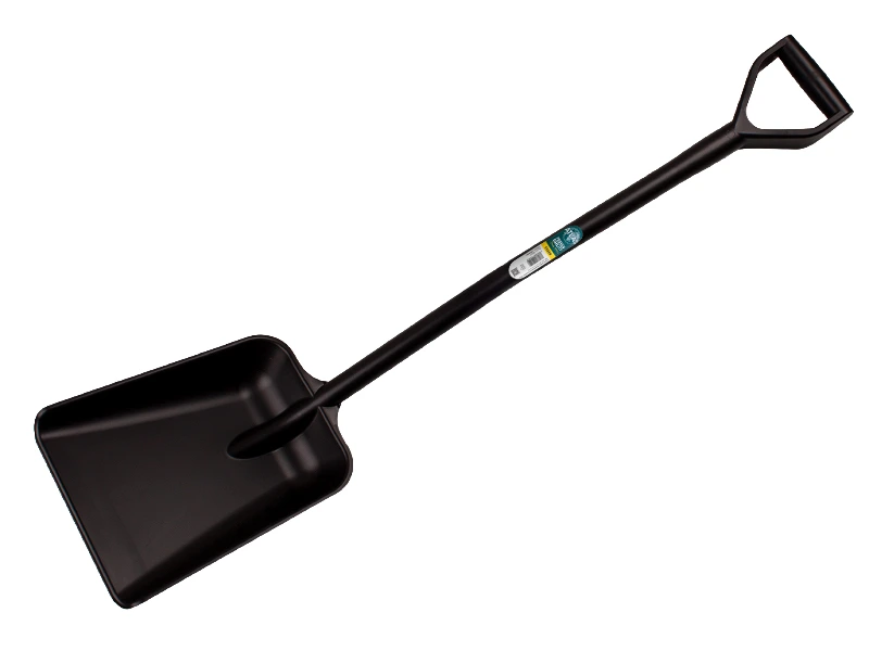 [790204] Ballast shovel ATLAS black PP with fiberglass 112 cm, 27 x 34 cm, with D-handle, HACCP