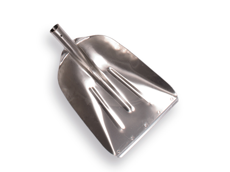 Grain shovel ATLAS aluminium with wear strip, without handle