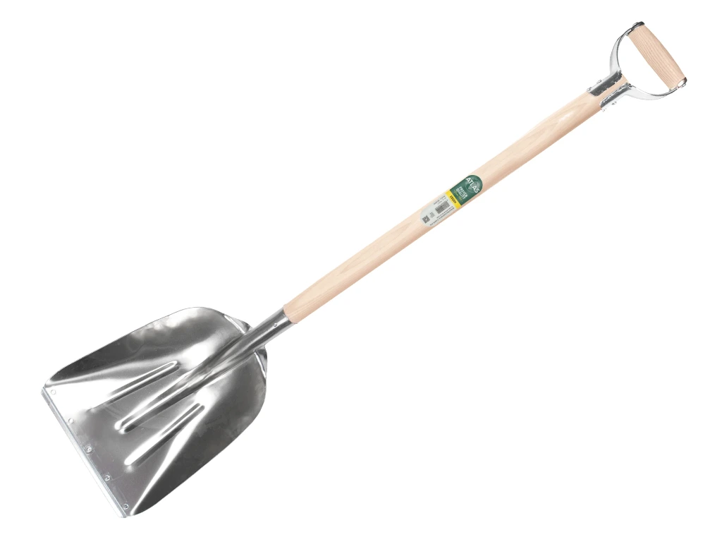 [790570] Graanschop ATLAS aluminium met strip met ATLAS YD-steel 95 cm gebogen, FSC 100%