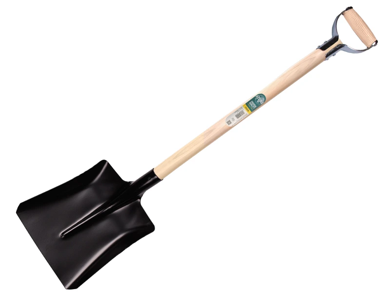 [797490] Ballastschaufel IDEAL Stahl nr 4, 27 x 34 cm, mit ATLAS Metall-D-Griff 95 cm gebogen, FSC 100%