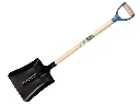 Ballast shovel IDEAL handle, 27 x 34 cm, with ATLAS plastic D-handle 95 cm bent