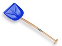 ATLAS Universal Kunststoff Schaufel. Blatt 40 x 42 cm, mit ATLAS T-stiel 110 cm