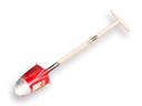 Round-point shovel SHW red, upper side 16.5 cm, with ATLAS handle 80 cm and wide grip