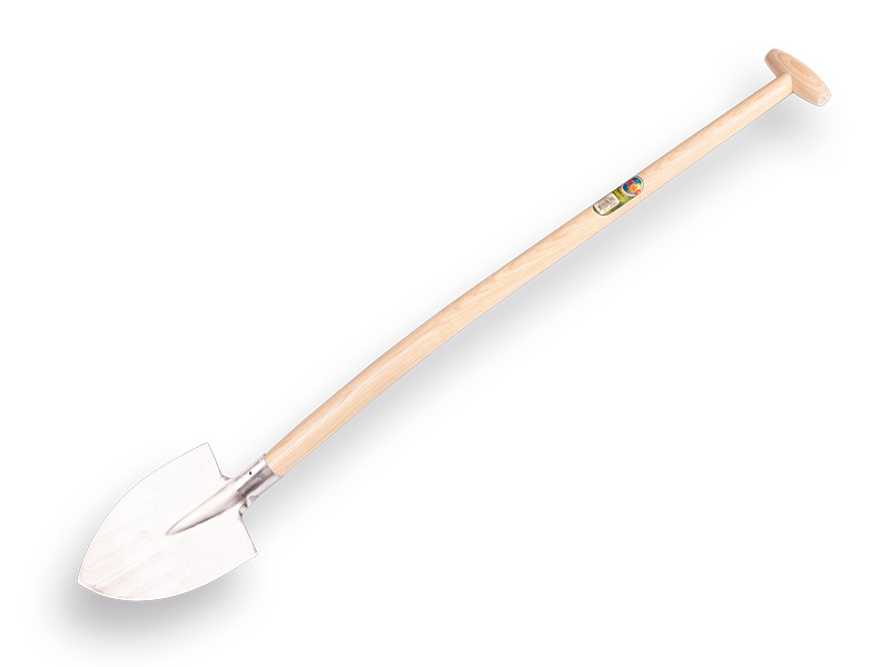 Barneveldse spade - Plagschop ATLAS DIAMANT gesmeed spits, met ATLAS T-steel 100 cm gebogen
