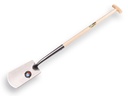Gooseneck spade ATLAS DIAMANT polished, with ATLAS T-handle 80 cm and T-grip, FSC 100%