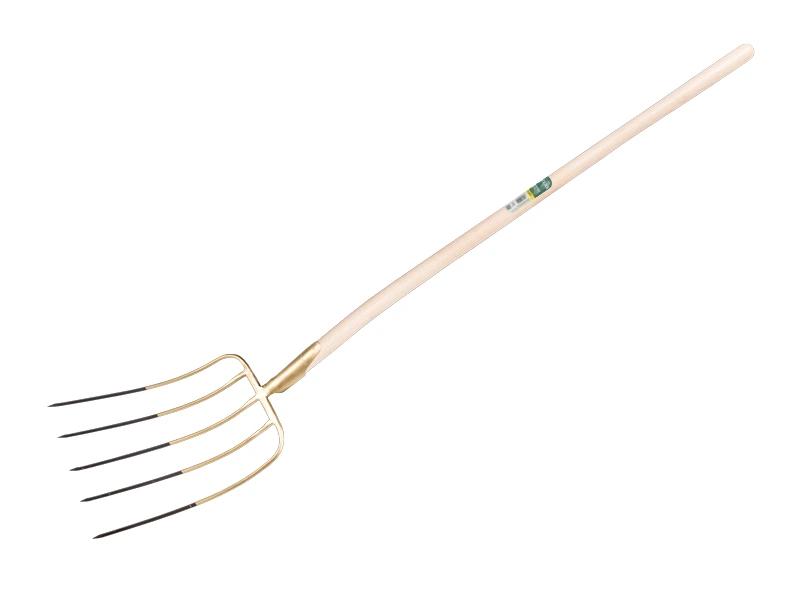 Bladvork OFFNER 5 tands met veerdul, 45 cm lang, met ATLAS batsesteel 130 cm, FSC 100%
