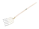 Bladvork OFFNER 5 tands met veerdul, 45 cm lang, met ATLAS batsesteel 130 cm, FSC 100%
