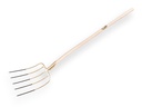 Fourche à feuilles OFFNER 5 dents avec douille de manche, 45 cm de long, avec manche de pelle ATLAS 130 cm, FSC 100%