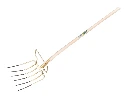Bladvork OFFNER 6 tands met beugel en ATLAS batsesteel 130 cm, FSC 100%