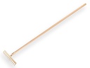 Râteau de jardin OFFNER 12 dents courbées, avec douille ouverte et manche ATLAS 160 x 2,8 cm