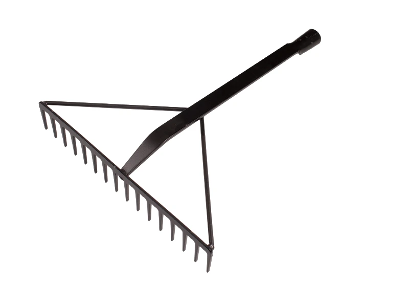[818218] ATLAS reinforced black asphalt rake, 16 teeth with 60 cm socket, without handle