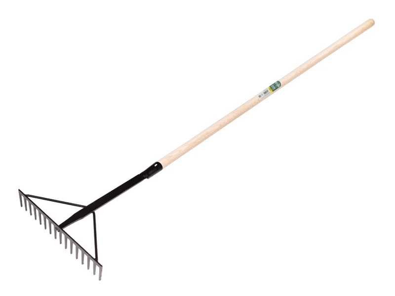 [818260] Asphaltharke VICTORIA verstärkt schwarz, 16 Zinken mit Tülle 50 cm und ATLAS Stiel 130 cm
