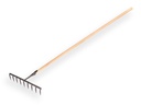 Seed rake DE WIT forged with 9 round tines and ATLAS handle 160 x 3.2 cm