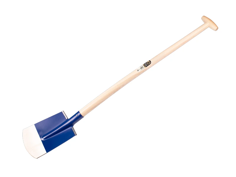 Hobbyspade Jimmy blauw, RONDE OPSTAP, met schopsteel 95 cm gebogen, FSC 100%